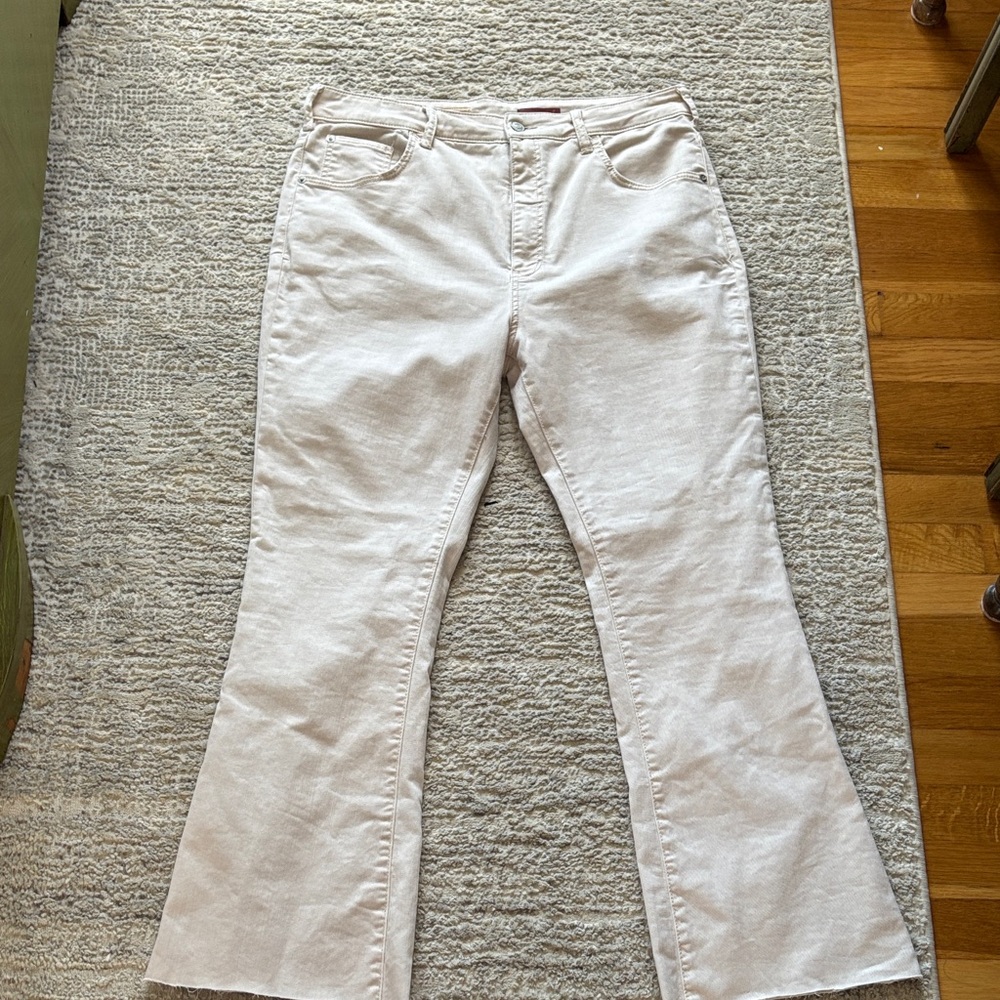 Light Beige Flared Pants